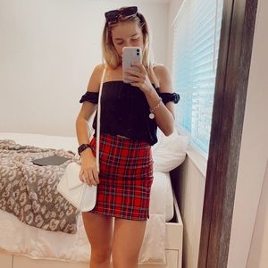 plaid brandy melville skirt!